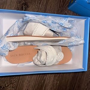 Jack Rogers Women's White Sandals - 8.5W